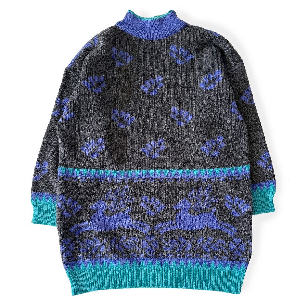 Vintage Whimsical Deer Sweater